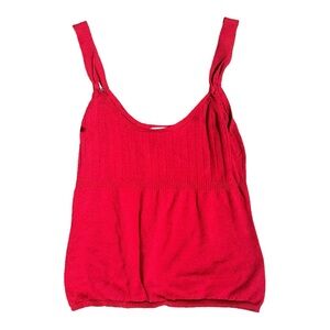 Michael Kors Red Knit Sleeveless Top
